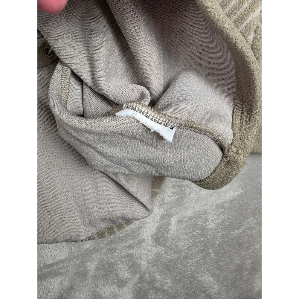 Nike Pro Hoodie Women XL Tan Therma-FIT ADV Cropped Fleece Pullover Sweatshirt